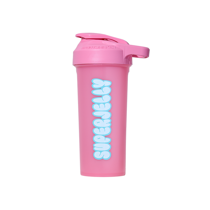 SUPERJELLY Bubble Logo Pink Shaker 27oz